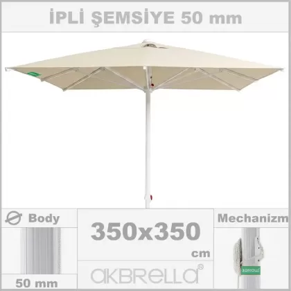 3.5x.3.5 metre ekonomik en ucuz ipli sistem bahçe şemsiyesi saçaksız
