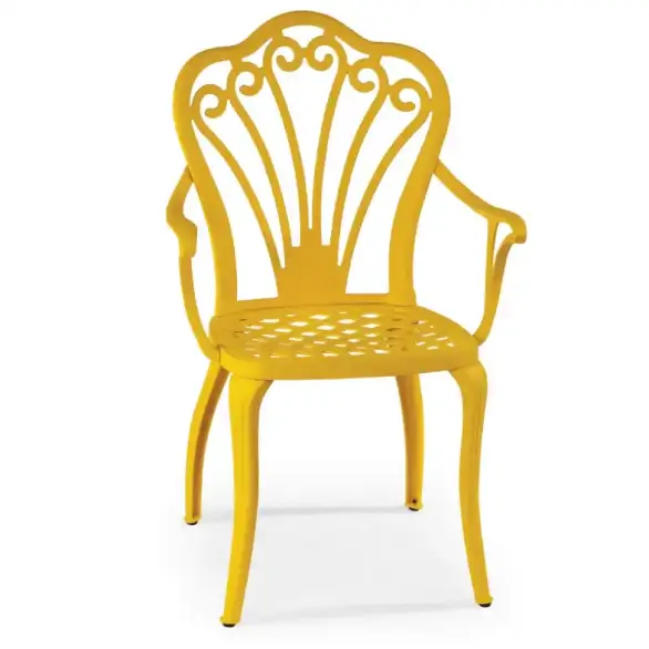 Sarı alüminyum döküm kollu sandalye