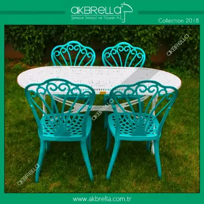 Döküm masa sandalye set