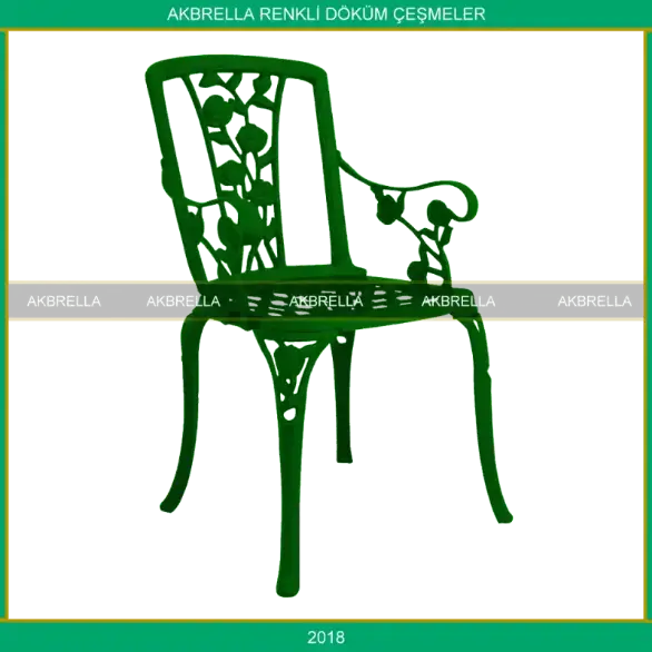 Döküm sandalye yeşil