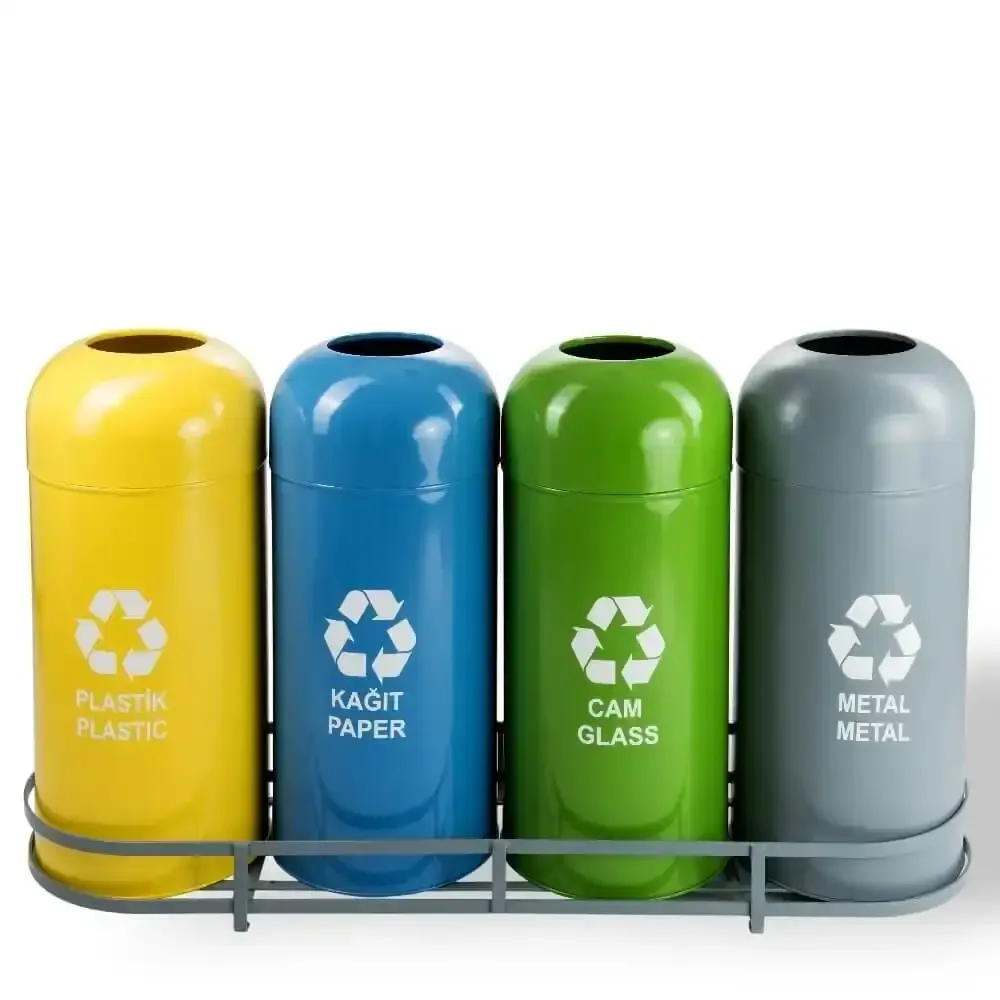 4 Pcs Recycling Bin Set Paper 39x148x81 cm Akbrella World AKB-623