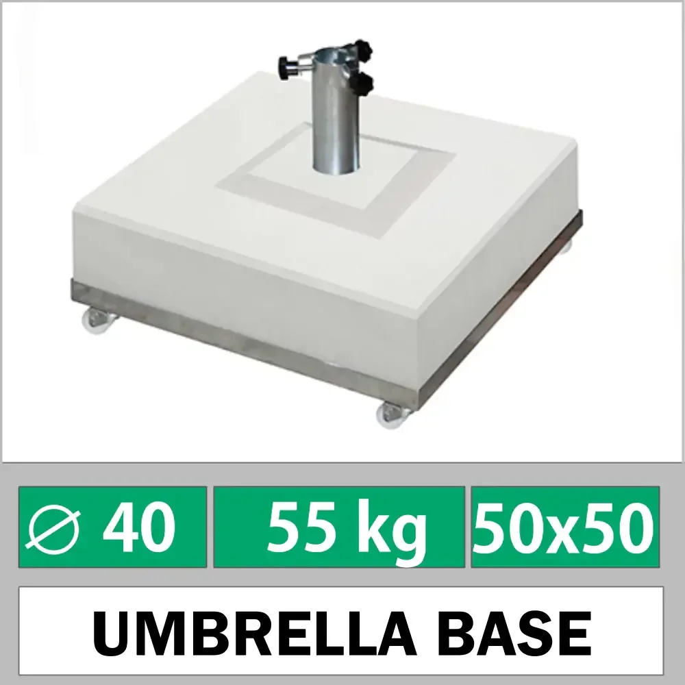 Ø40-50mm Tubular 55 kg Delux 50x50 cm Umbrella Leg Akbrella World AKB-93
