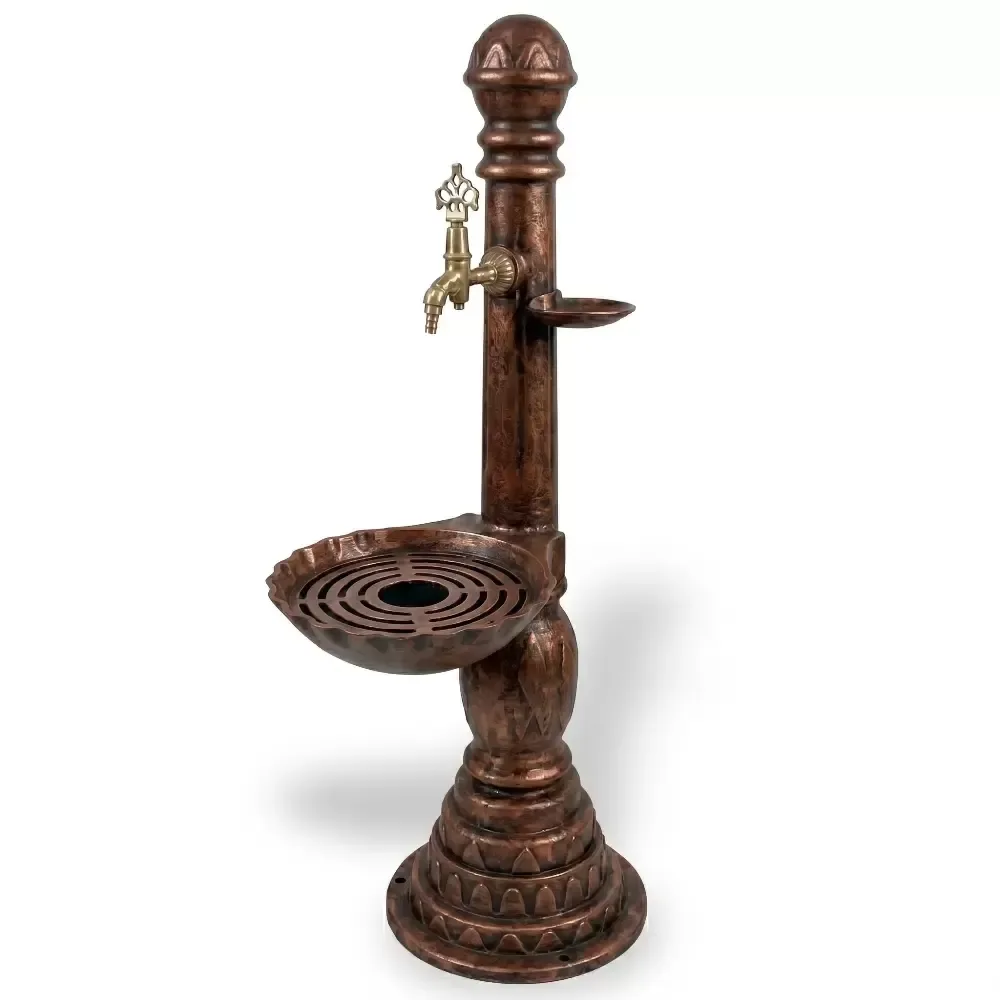 Cast Aluminum, Pedestal Garden Fountain 104x40x32cm Akbrella World AKB-250