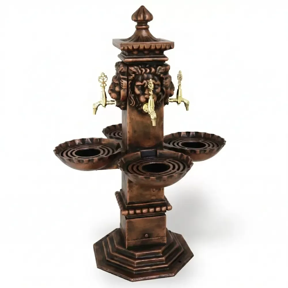 Cast Aluminum, Pedestal Garden Fountain 119x81x81 cm Akbrella World AKB-245