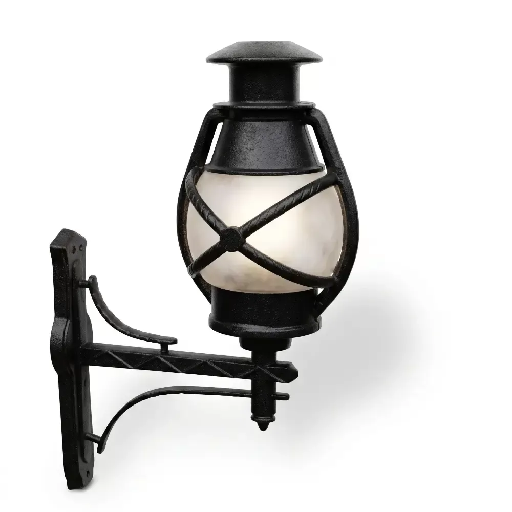 Atomic Glass Sphere, Aluminum Cast Wall Mounted Sconce 64x35 cm Akbrella World AKB-357