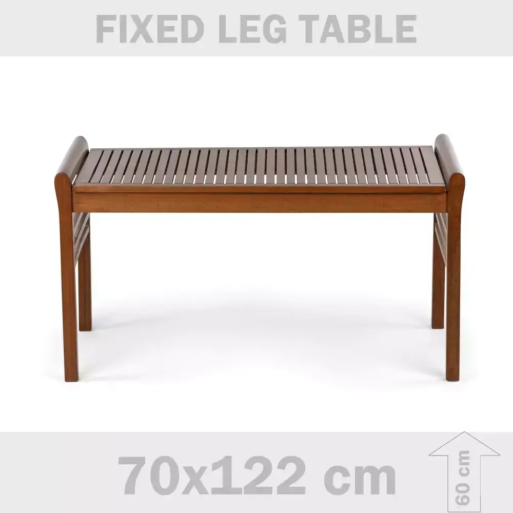 Hornbeam Wooden High Coffee Table for Garden Balcony 122x70x60 cm Akbrella World AKB-664