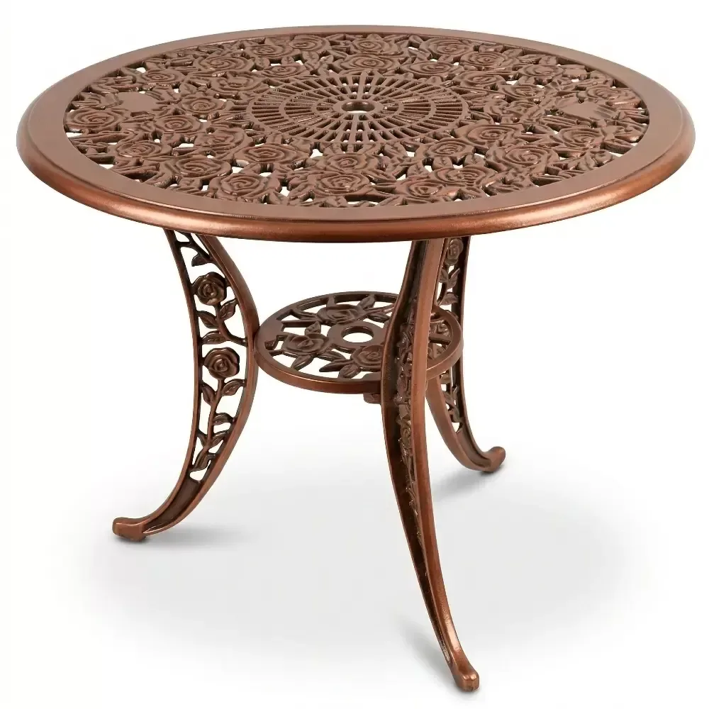 Diameter 3 Leg Rose Aluminum Cast Iron Wrought Iron Table 90 cm Akbrella World AKB-206