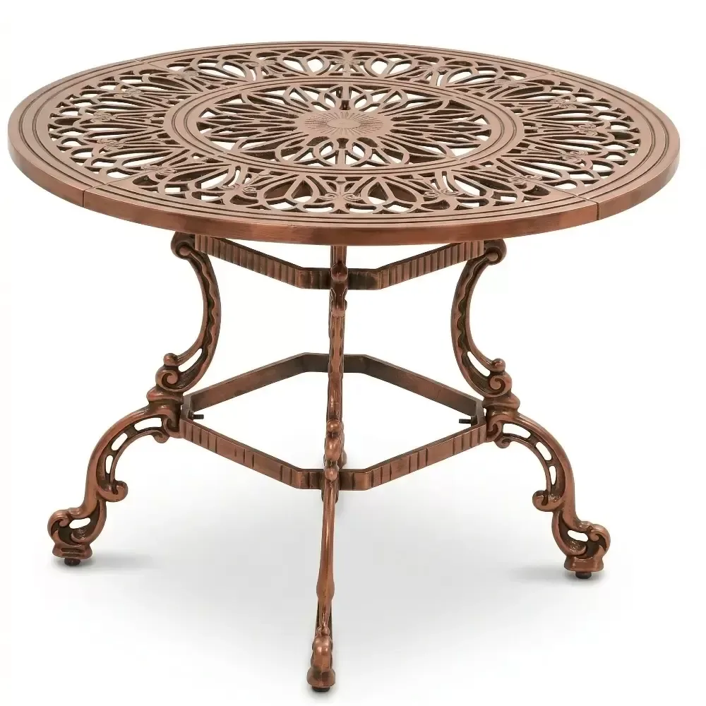 Diameter Round Cast Aluminum Wrought Iron Table 100 cm Akbrella World AKB-723
