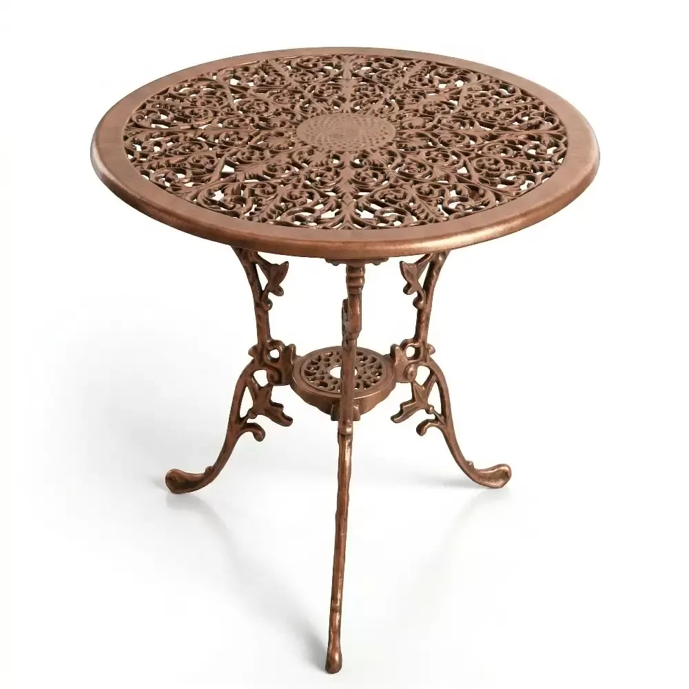 Diameter Round Aluminum Cast Iron Wrought Iron Table 64 cm (CAS 602) Akbrella World AKB-557