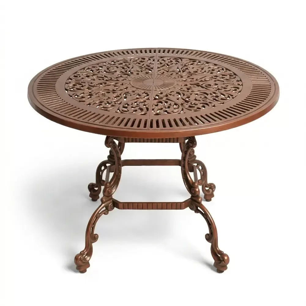 Diameter Round Cast Aluminum Wrought Iron Table 90 cm Akbrella World AKB-690