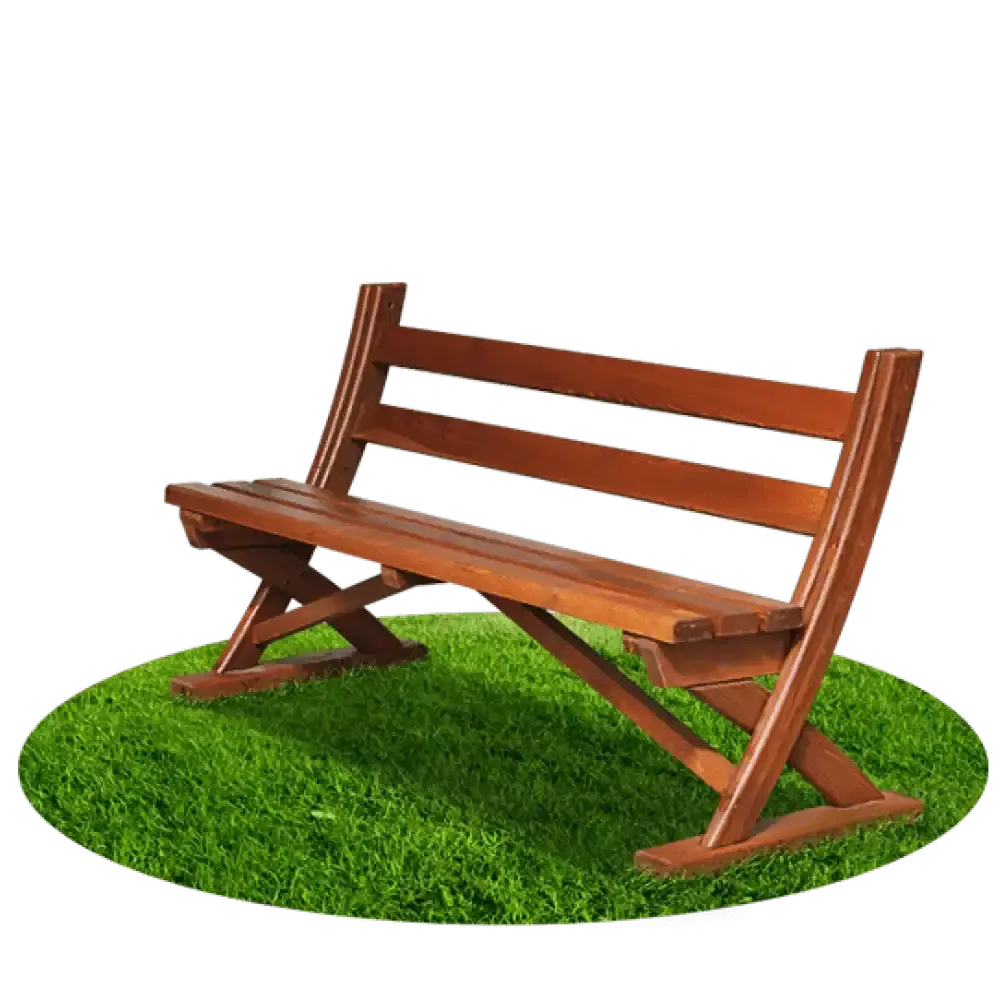 Classic Seating Bench with Crossed Wooden Legs 160x90x62 cm Akbrella World AKB-290