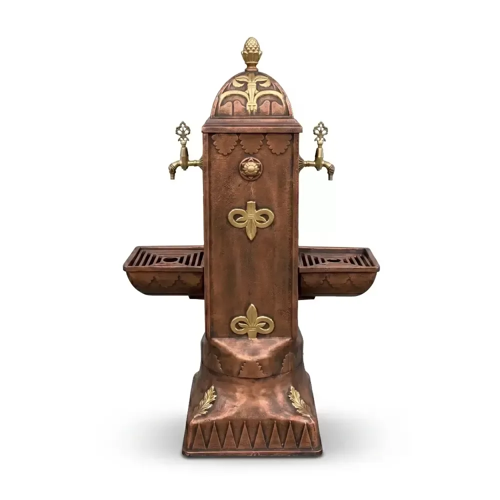 Cast Aluminum Casting, Pedestal Square Fountain 132x45x82cm Akbrella World AKB-1087