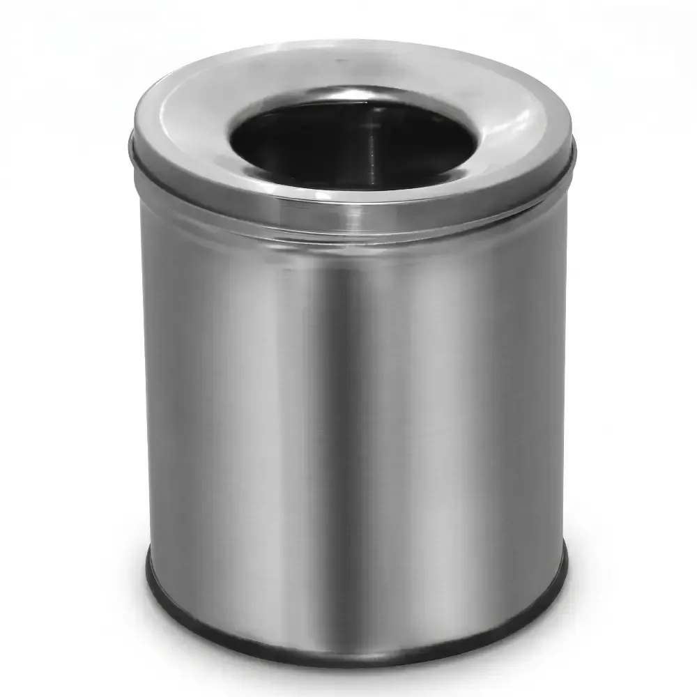 Circular Lid Cylinder Dustbin 23x31 cm Akbrella World AKB-562