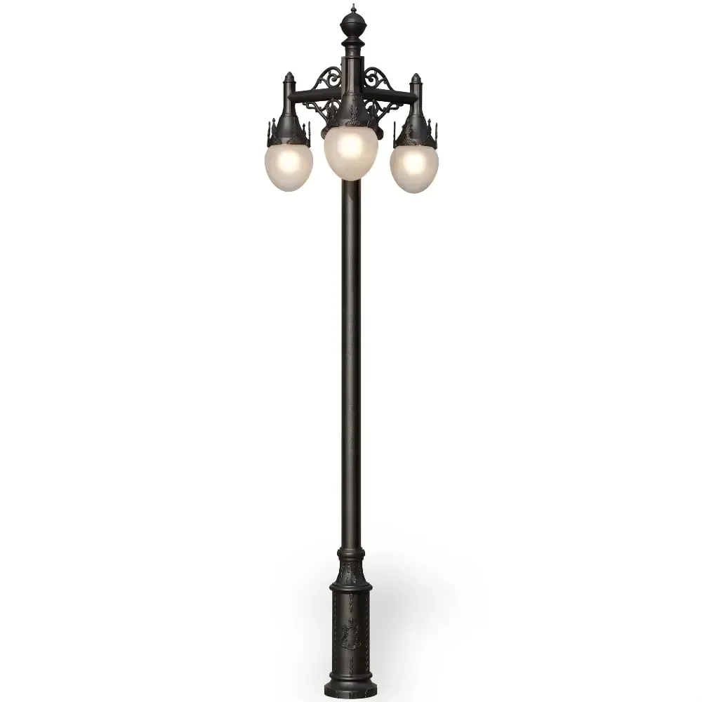 Wrought Iron, Aluminum Cast Lighting Pole 450x110 cm Akbrella World AKB-115