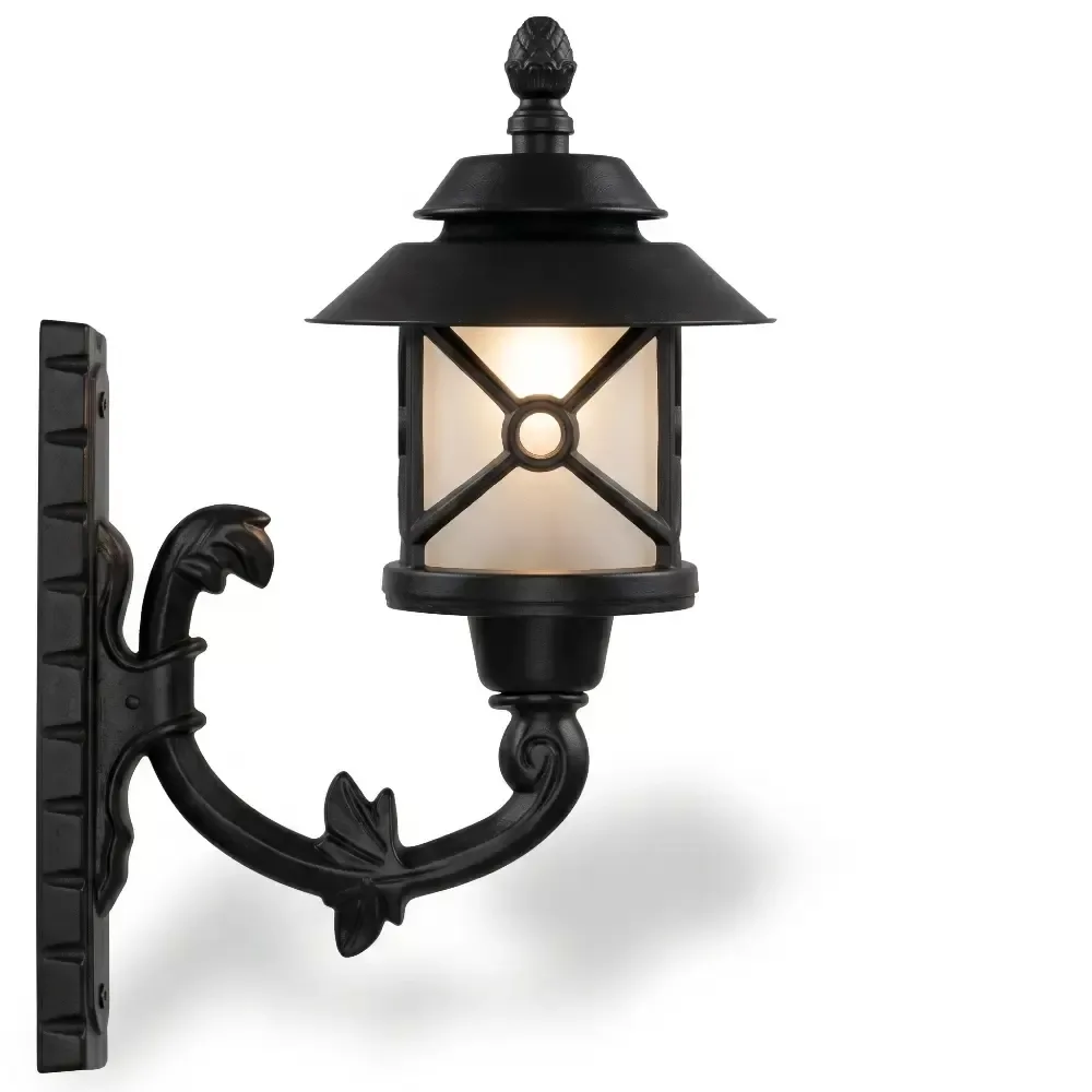Wrought Iron Armrest Upward Facing, Wall Mounted Sconce 43x41 cm Akbrella World AKB-488