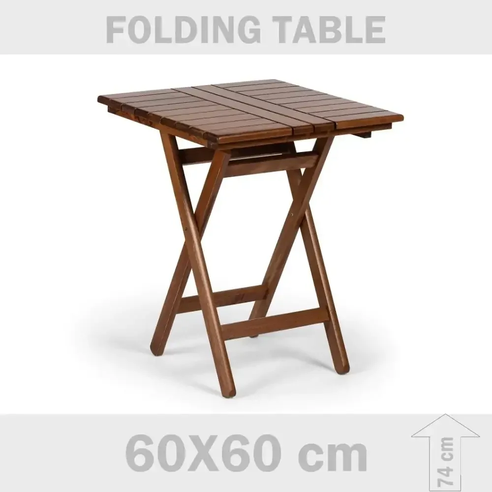 Hornbeam Tree Foldable Garden Balcony Table 60x60x72 cm Akbrella World AKB-520