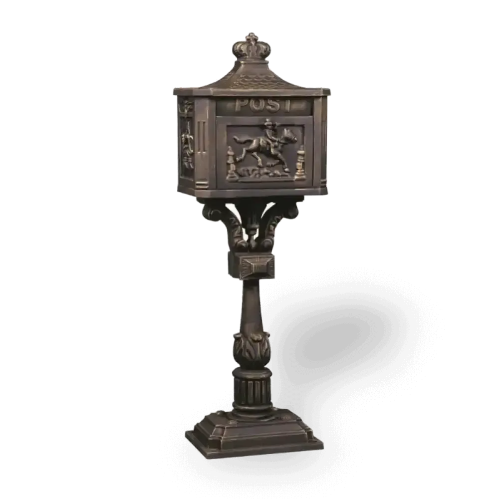 British Standing Mailbox Aluminum Die Casting Mailbox Akbrella World AKB-173