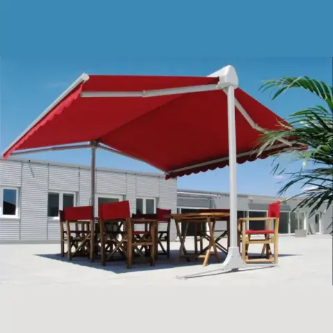 Fabric Portable Double Opening Leg Awning Akbrella World AKB-556 – قرمز