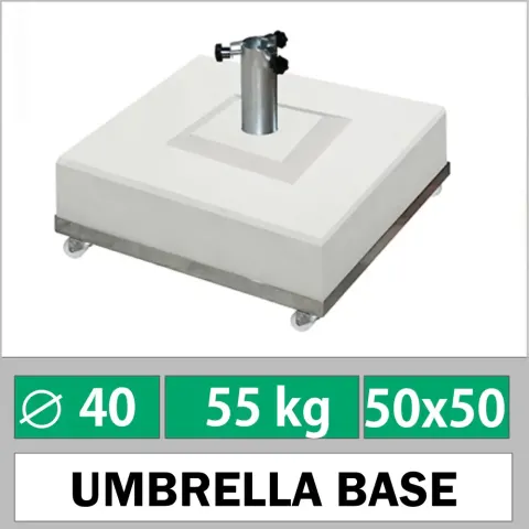 Ø40-50mm Tubular 55 kg Delux 50x50 cm Umbrella Leg Akbrella World AKB-93