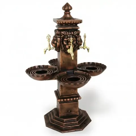Cast Aluminum, Pedestal Garden Fountain 119x81x81 cm Akbrella World AKB-245