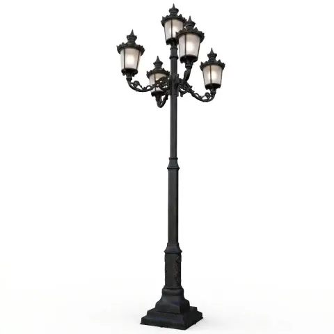 Five Lanterns Russian Large Aluminum Die Casting Light Pole 60 Akbrella World AKB-298