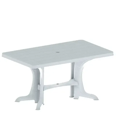 White Legged Plastic Rectangular Table 2580 Akbrella World AKB-787