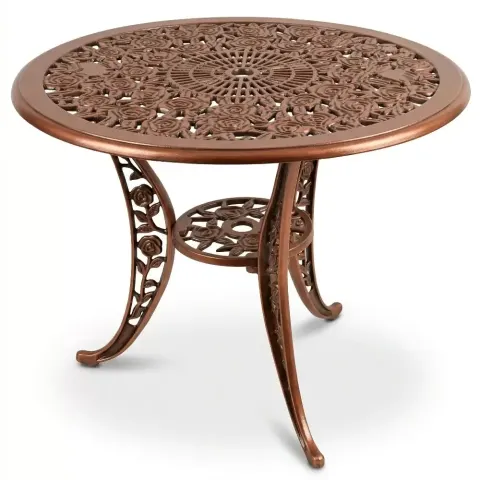 Diameter 3 Leg Rose Aluminum Cast Iron Wrought Iron Table 90 cm Akbrella World AKB-206