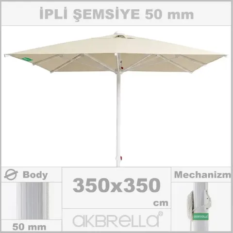 Diameter 50mm Aluminum Body, Garden Umbrella 350x350cm Akbrella World AKB-46
