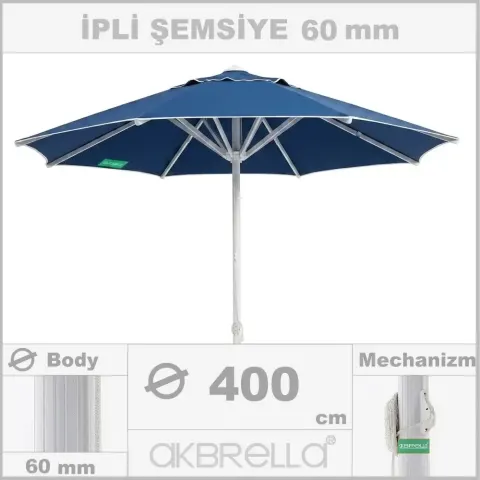 Diameter 60mm Aluminum Body, Drawstring Garden Umbrella Diameter 4m Akbrella World AKB-68