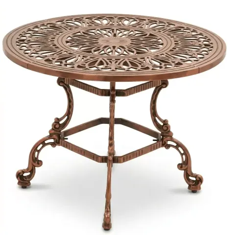 Diameter Round Cast Aluminum Wrought Iron Table 100 cm Akbrella World AKB-723