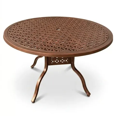 Diameter Round Cast Aluminum Wrought Iron Table 120 cm Akbrella World AKB-654