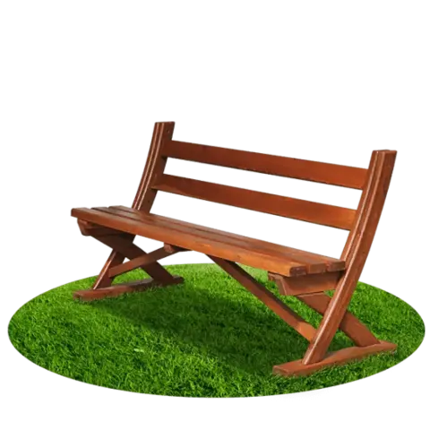 Classic Seating Bench with Crossed Wooden Legs 160x90x62 cm Akbrella World AKB-290