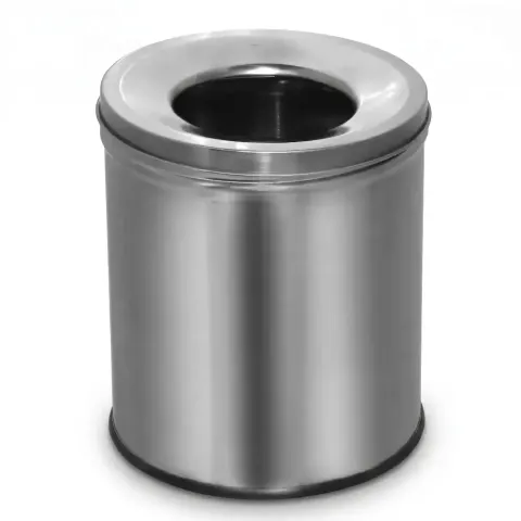 Circular Lid Cylinder Dustbin 23x31 cm Akbrella World AKB-562