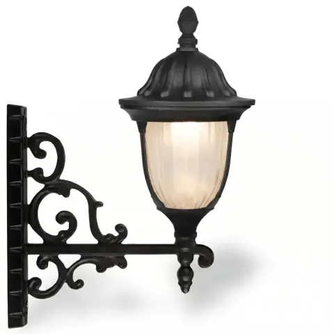 Lamp Holder E27 Wrought Iron Armrest, Wall Mounted Sconce 53x42 cm Akbrella World AKB-466