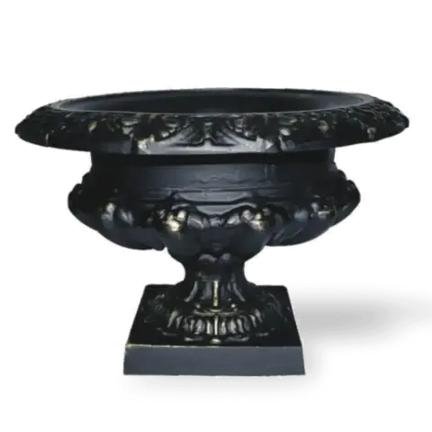 Tumbled Metal Aluminum Die Cast Flower Pot 39x39x28 cm Akbrella World AKB-440