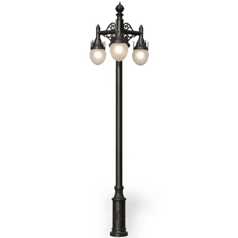 Wrought Iron, Aluminum Cast Lighting Pole 450x110 cm Akbrella World AKB-115