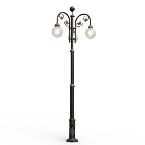 Wrought Iron Aluminum Cast Lighting Pole 450x120 cm Akbrella World AKB-310