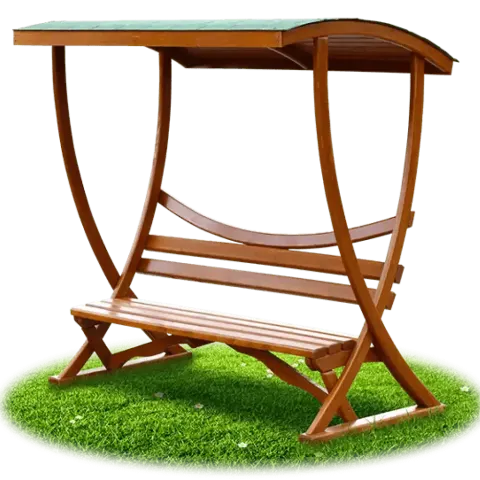 Wooden Seating Bench with Sunshade 198x110x205 cm Akbrella World AKB-288