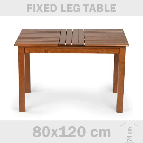 Hornbeam Tree Garden Balcony 4 Foot Wooden Table 120x80x76 cm Akbrella World AKB-528