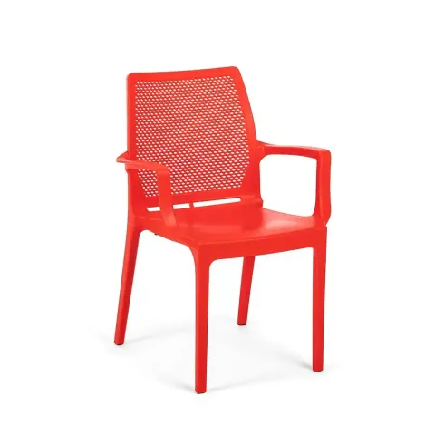 Red Armrest Plastic Chair Icon 2504 Akbrella World AKB-750