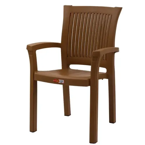 Brown Elite Plastic Chair with Armrests 2515 Akbrella World AKB-761