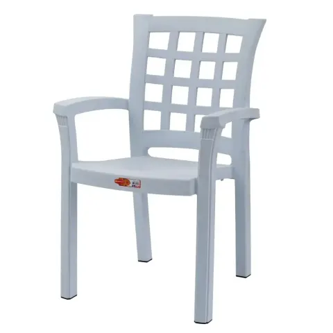 White Plastic Chair with Armrests 2516 Akbrella World AKB-763
