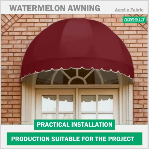 Bellows Awning, 320 gr/m2 Acrylic Fabric, Accordion System Akbrella World AKB-512