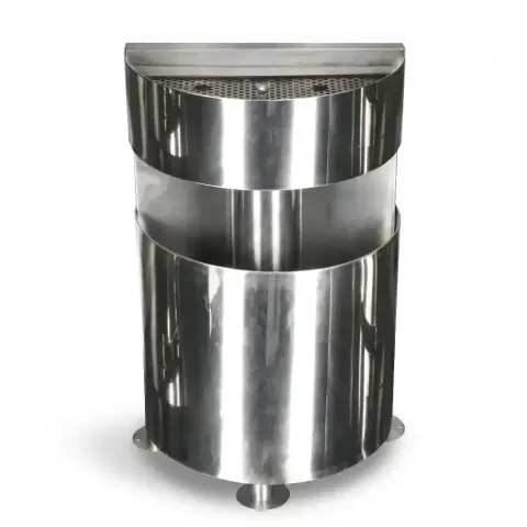 Chrome Wall Stainless Insulated Trash Can 70x40x24 cm Akbrella World AKB-380
