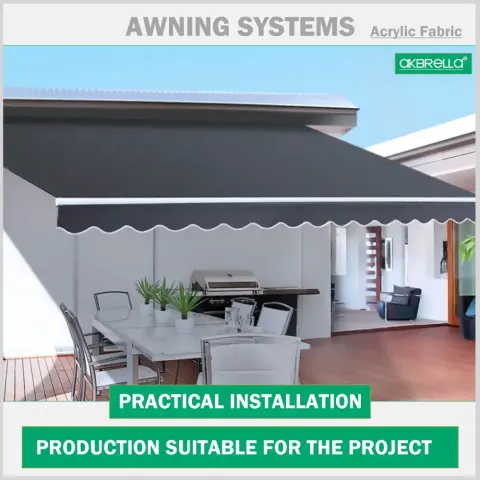 Articulated Awning Systems, Cassette Awning Production Akbrella World AKB-509