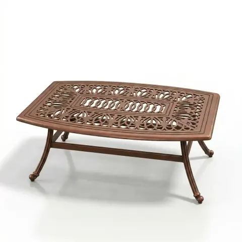 Oval Aluminum Cast Iron Wrought Iron Coffee Table 58x127 cm (CAS 415) Akbrella World AKB-728