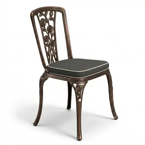 Ivy Rose Aluminum Cast Wrought Iron Chair 88x52x46 cm Akbrella World AKB-188