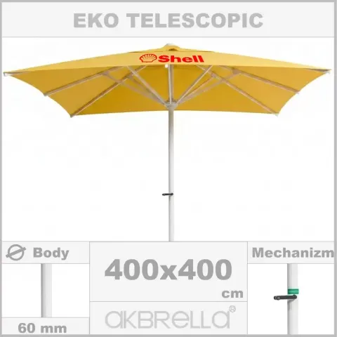 Telescopic Gear Cafe Umbrella 4x4 m Akbrella World AKB-536
