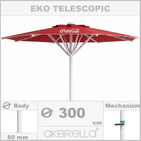 Telescopic Gear Cafe Umbrella Diameter 3m Akbrella World AKB-56