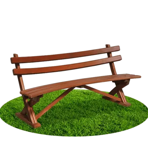 Elegant Slim Oval Back Wooden Seating Bench 185x90x62 cm Akbrella World AKB-289